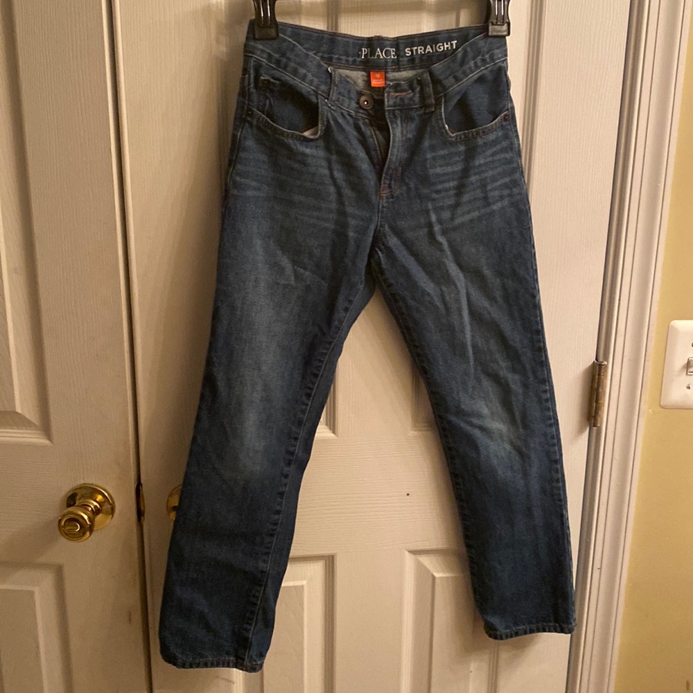 Children’s Place straight legged boys blue jeans, size 10.